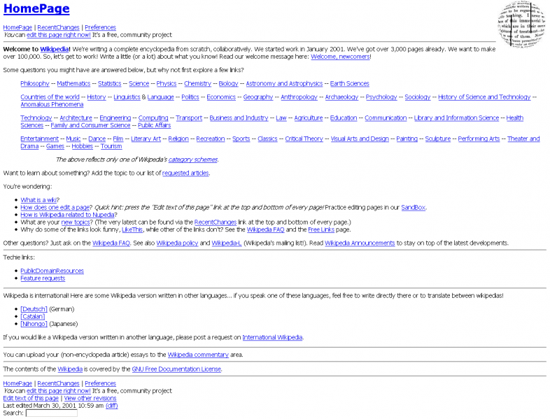 Файл:WikipediaHomePage30March2001.png